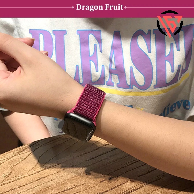 Dây vải dù nylon cho Ap Watch Seri 7/6/5/4/3/2/1/SE, đồng hồ T500, W26, HW12, logo táo..  Fullsize 38/40/41 - 42/44/45mm