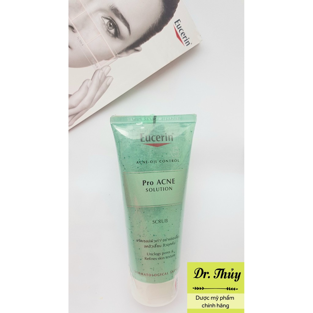 🆘Gel Tẩy Tế Bào Chết Cho Da Mụn EUCERIN PROACNE SOLUTION SCRUB 100ML