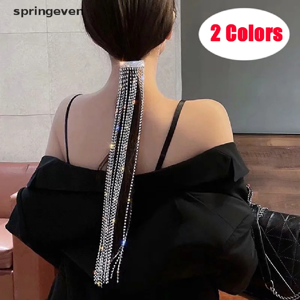 Trâm Cài Tóc Dạng Tua Rua Dài Đính Đá Pha Lê Toàn Diện Cho Nữ