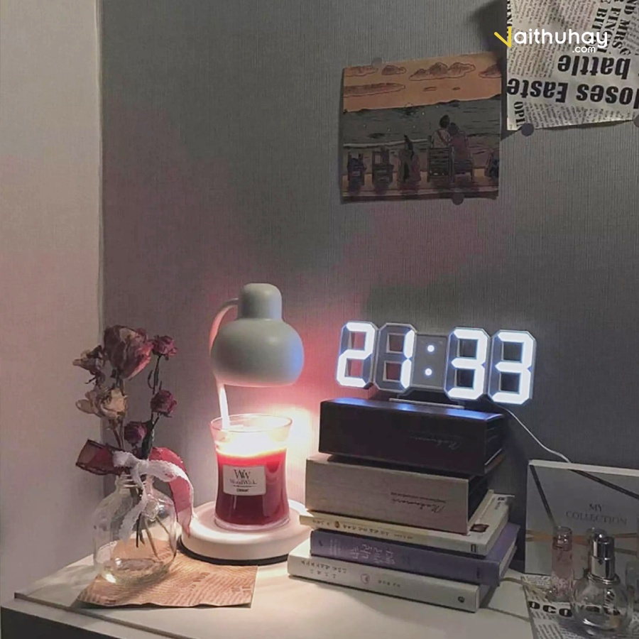 Đồng Hồ Led Trang Trí Smart Clock 3D Để Bàn Thông Minh Vaithuhay