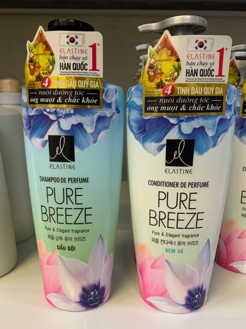 Dầu Gội Elastine Pure Breeze 600g ,Dầu Xả Elastine Pure Breeze 600g