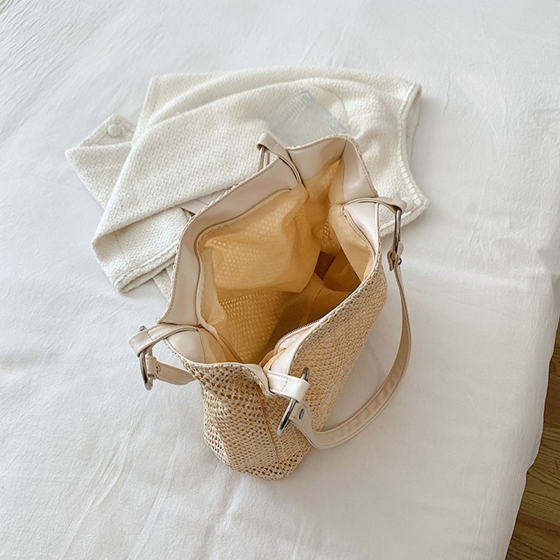 Túi Xách Đan Rơm Thời Trang Đơn Giản Cho Nữ