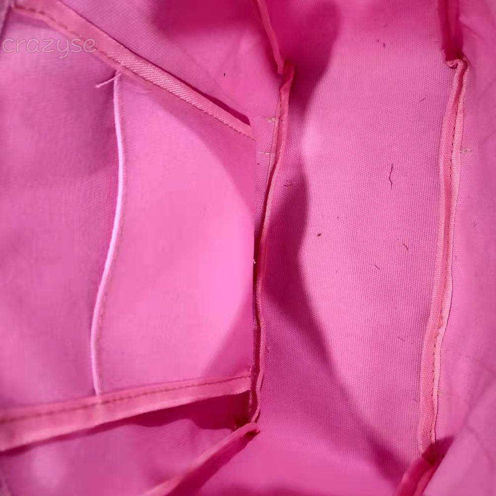 Túi Tote Vải Canvas Đựng Hộp Cơm Trưa Cỡ Lớn In Hình Starbucks Màu Trắng / Hồng Thời Trang