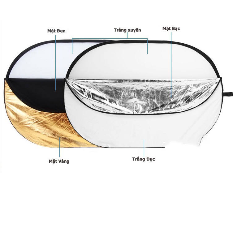 Hắt sáng 5 in 1 hình bầu dục 90 x 120 cm