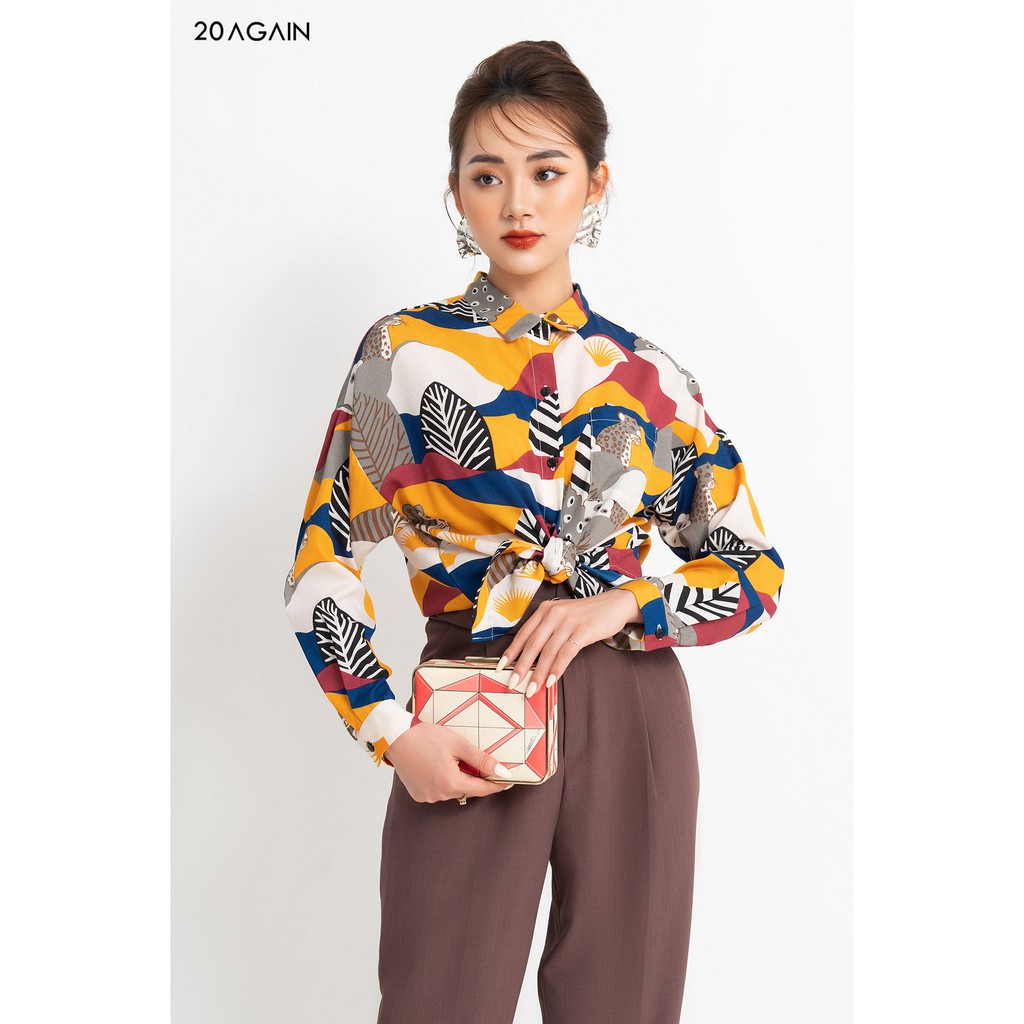 [Mã WABRM50 giảm 15% đơn 99k] Áo sơ mi dài tay cổ đức 20AGAIN ASA1616 | BigBuy360 - bigbuy360.vn