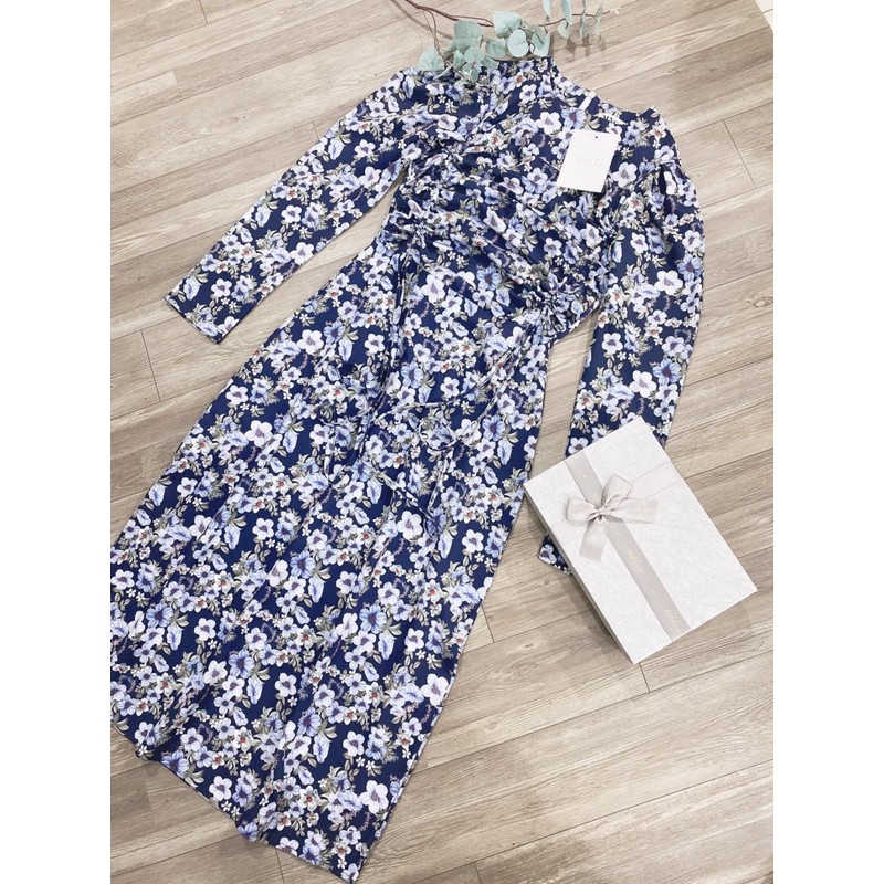 VÁY MAXI HOA XANH DÀI TAY TIỂU THƯ | BigBuy360 - bigbuy360.vn