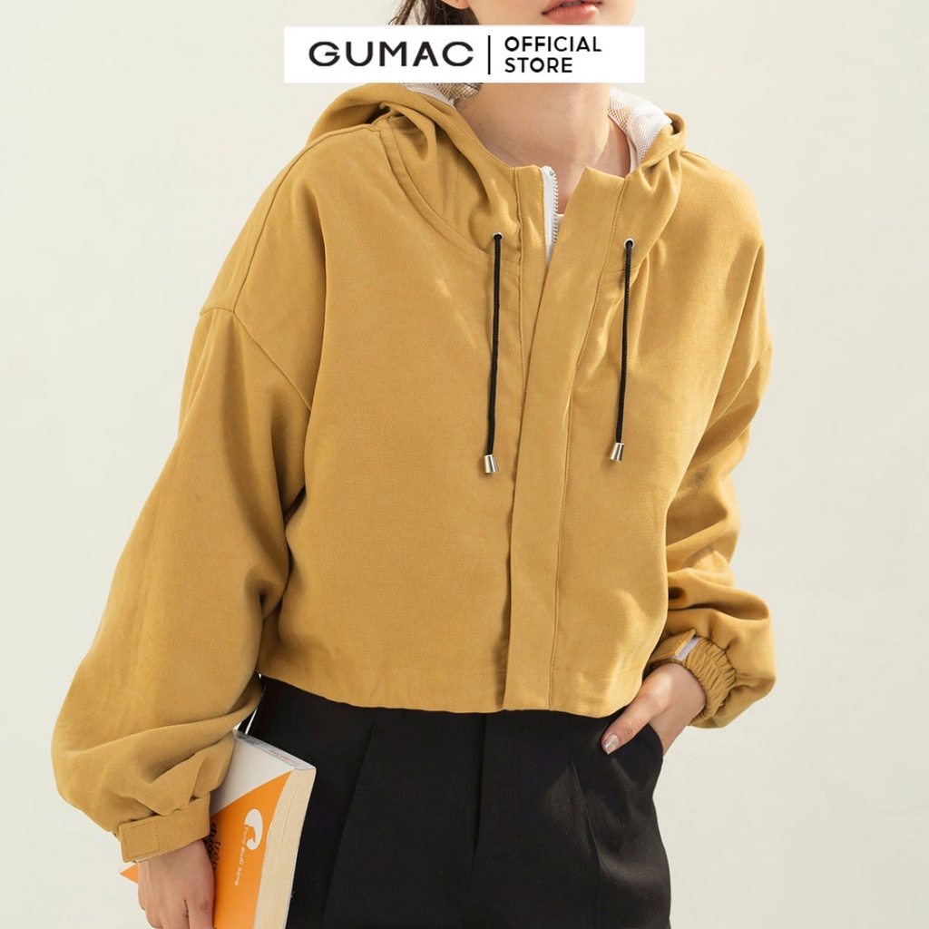[Mã WABRGU50 giảm 10% đơn 250K] Áo khoác nữ phối nón thời trang GUMAC AC03050
