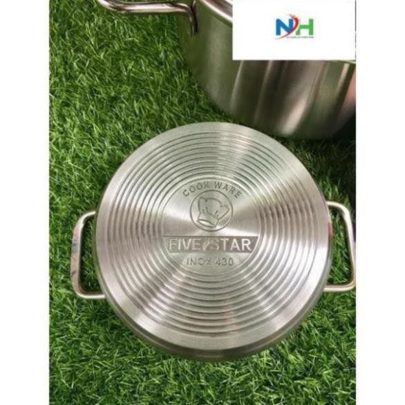 Bộ 3 nồi inox 430 FIVESTAR nắp kính sezi 16,20,24CM