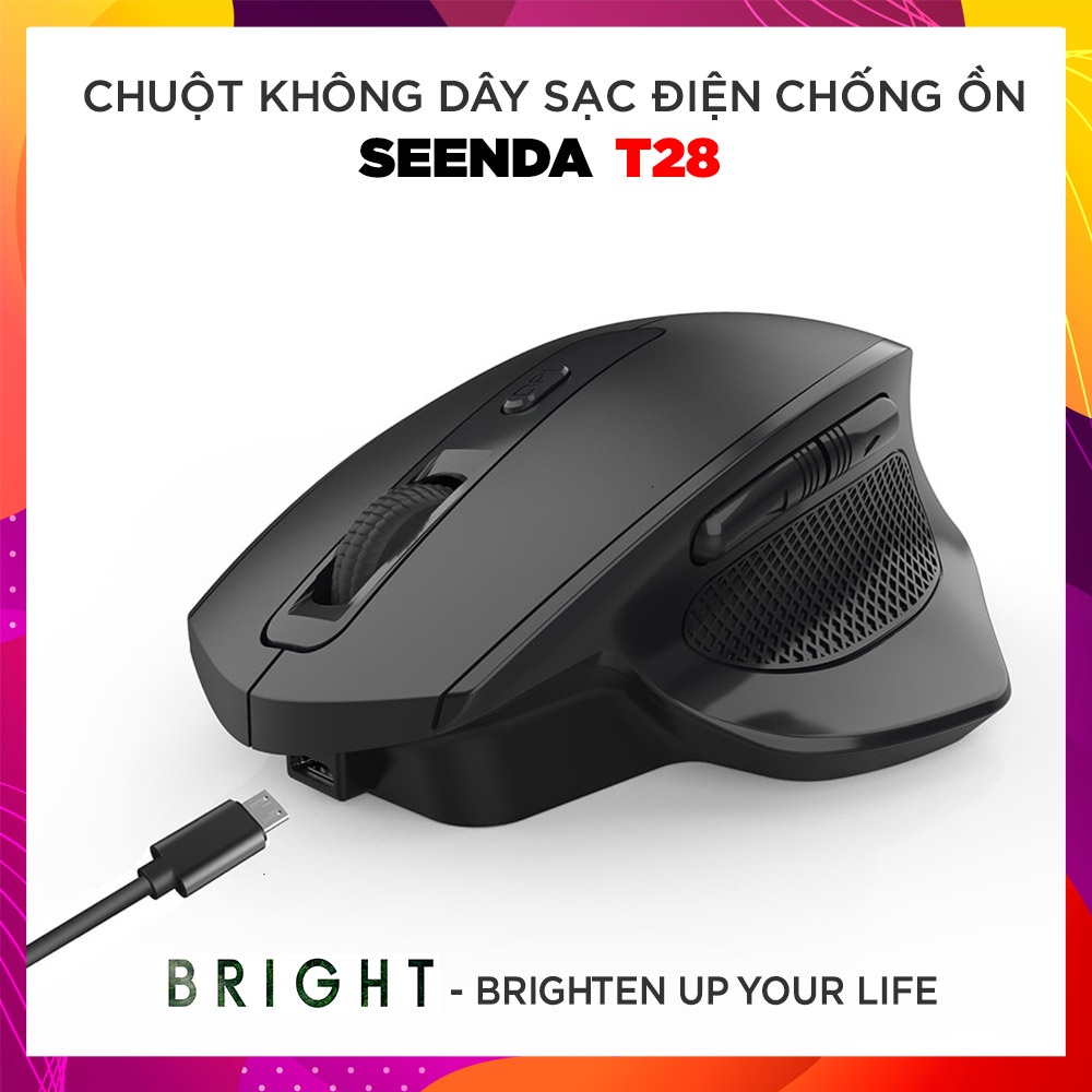 Chuột Không Dây Sạc Điện SEENDA T28 - Hàng Chính Hãng