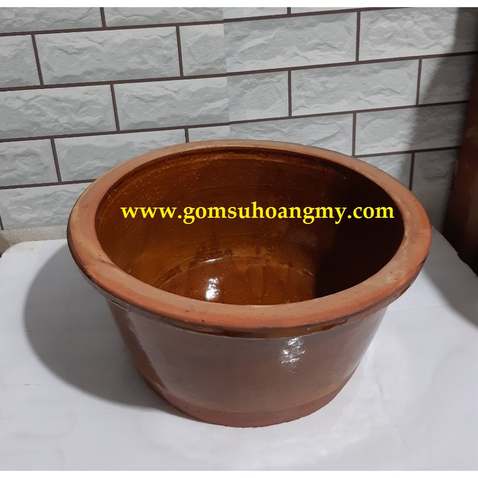 Thau chậu đựng nước bằng sành C17*R38 cm | BigBuy360 - bigbuy360.vn