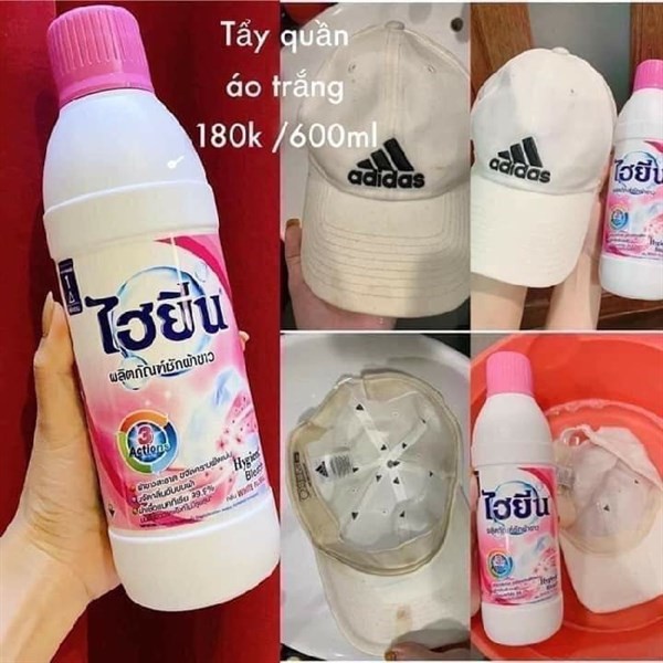 Nước Tẩy quần áo Hygiene ⚡HÀNG LOẠI 1⚡ nước tẩy Trắng Thái Lan 600ml