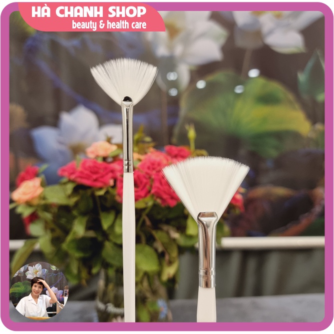 Combo 2 Cọ Peel Cọ Đắp Mặt Nạ Trang Điểm Hình Cánh Quạt Chổi Cán Dài Chổi Mask Phong Cách Hàn Quốc