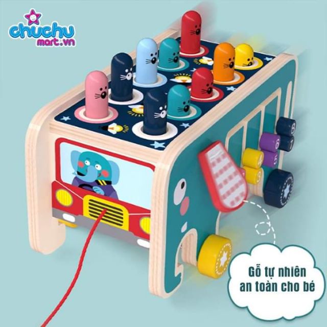 Bộ đồ chơi gỗ đập chuột gỗ rèn luyện phản xạ cho bé, phát triển toàn diện