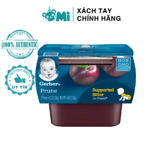 Hoa Quả Nghiền GERBER Set 2 Hũ Mận Đen