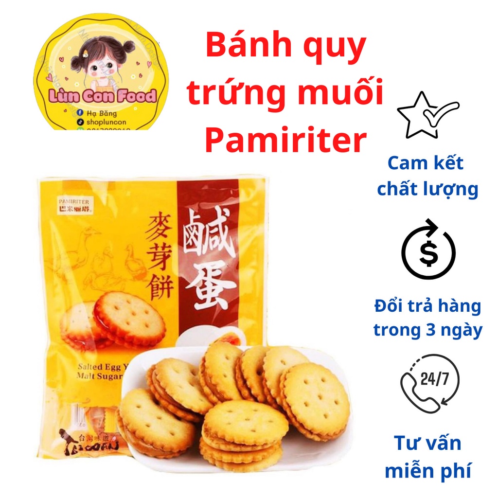 BÁNH QUY NHÂN TRỨNG MUỐI ĐÀI LOAN - Lùn Con Food