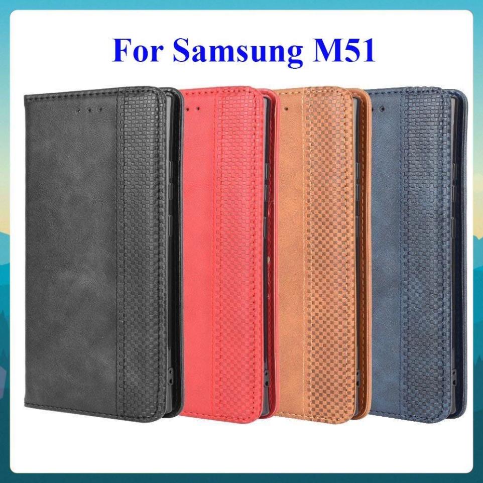 [FreeShip] Bao da dạng ví Samsung M51 (cam kết xịn) hit nam châm, ngăn đựng thẻ tiền tiện lợi