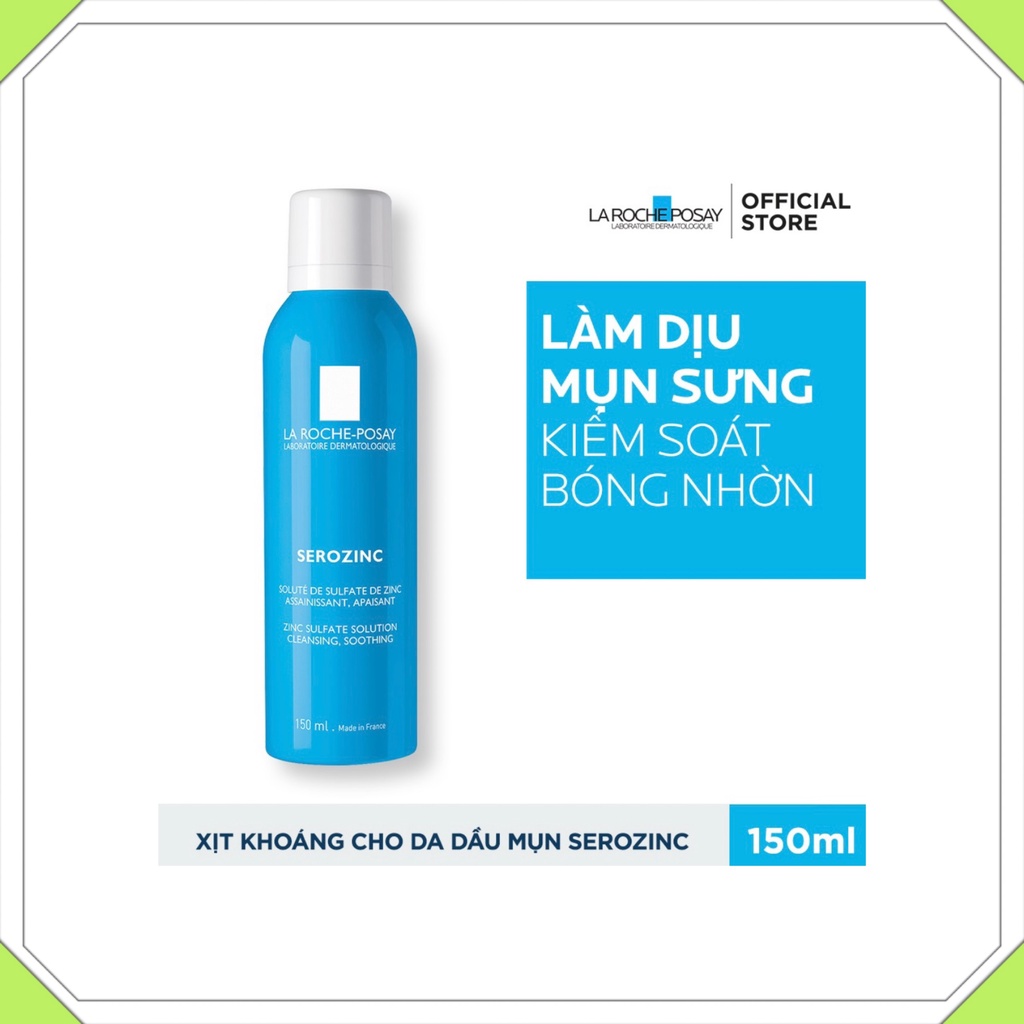 Nước khoáng giúp làm sạch và dịu da La Roche-Posay Serozinc 150 ML/300 ML