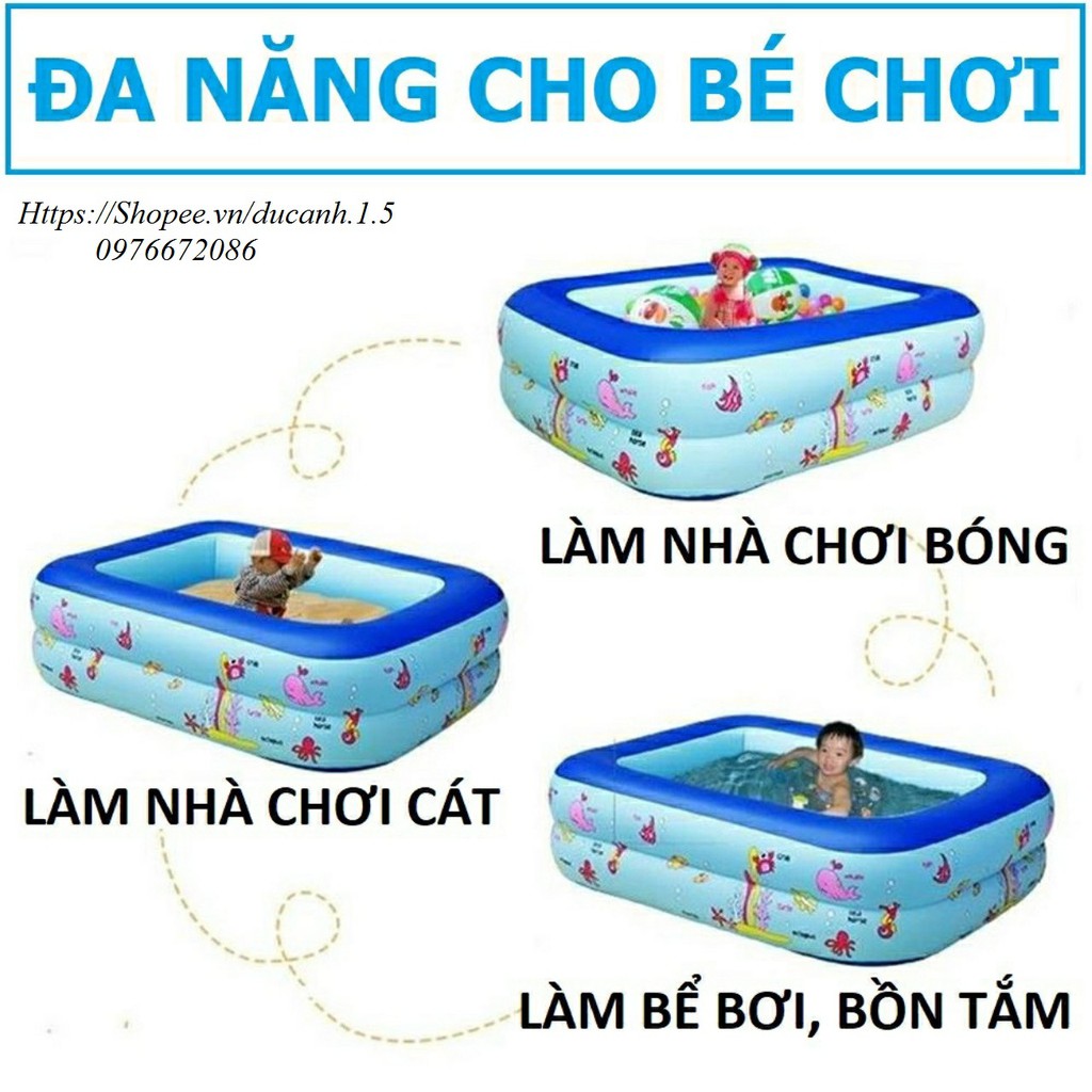 BỂ BƠI PHAO ĐÁY CHỐNG TRƯỢT LOẠI DÀY  3 TẦNG