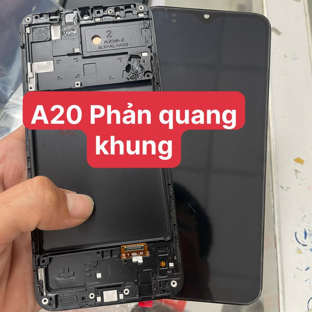 Màn Hình Samsung A20 / A205 Zin Hãng / Oled Phôi To / Phản Quang Phôi To