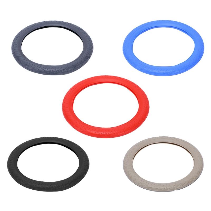 Vỏ bọc vô lăng xe hơi bằng silicon mềm co giãn chống trượt 36-40cm