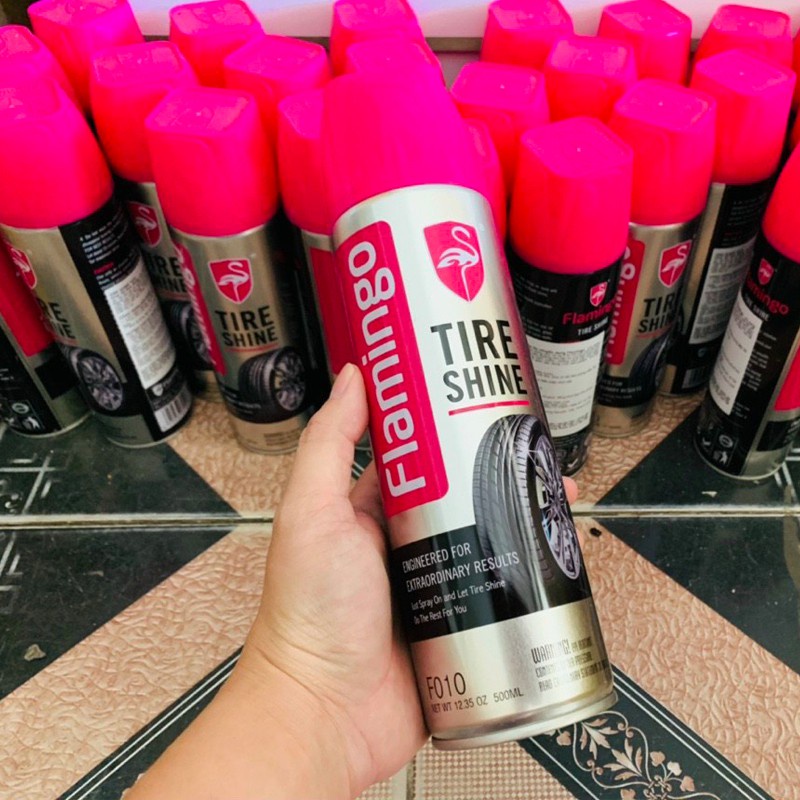 Xịt bóng lốp ô tô flamingo dung tích 500ml