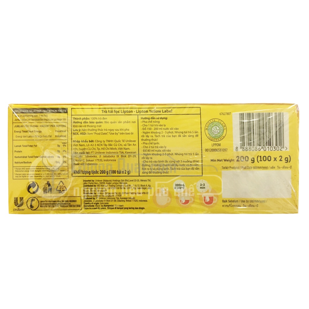 Hồng Trà Lipton 100 gói