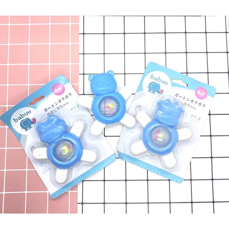 Bộ đồ chơi xúc xắc gặm nướu phát triển kỹ năng cơ bản cho bé thương hiệu Babuu baby Nhật bản