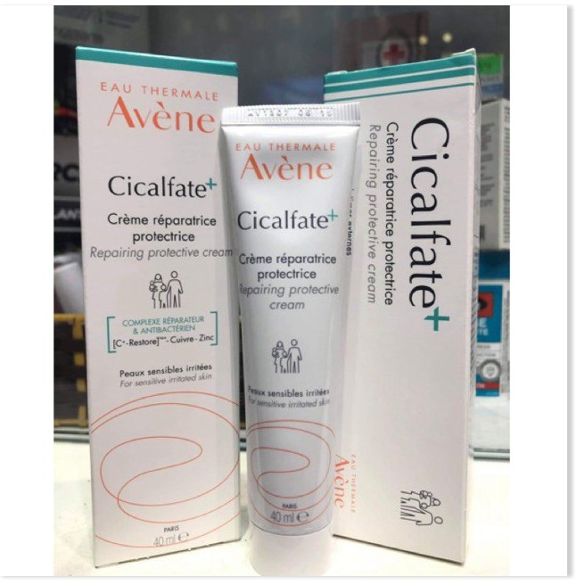 [Mã giảm giá mỹ phẩm chính hãng] Kem dưỡng liền sẹo, phục hồi da Avene Cicalfate+ Repairing Protective Cream 40ml - Chip