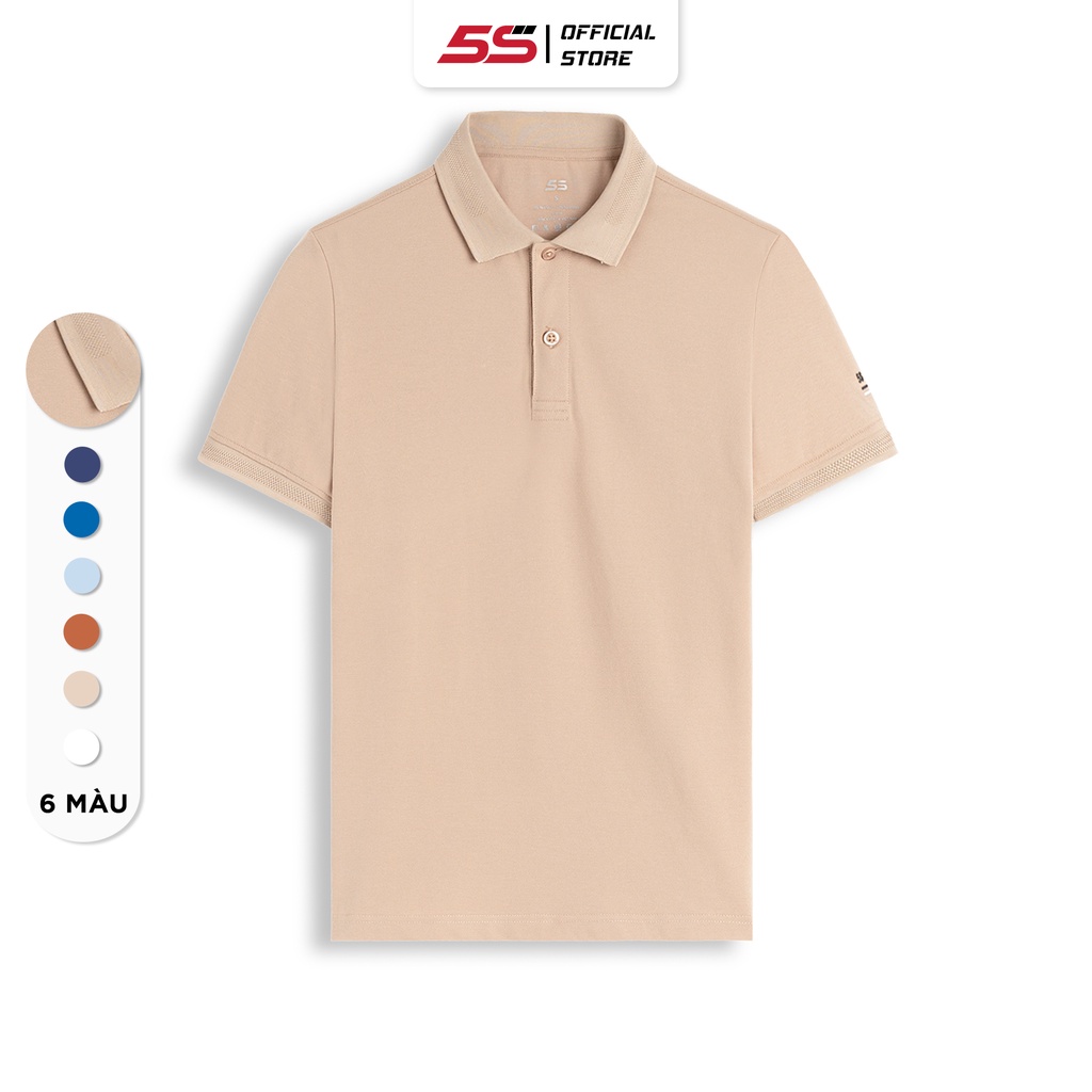 Áo Thun Polo Nam Có Cổ 5S (6 Màu), Chất Liệu CVC Premium, Mềm Mại, Thấm Hút Tốt, Kháng Khuẩn, Bền Màu (APC22120)