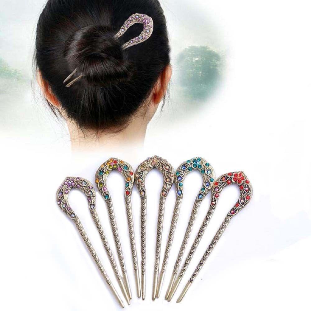 Kẹp Tóc Phong Cách Cổ Điển Tinh Tế Cho Nữ|Phụ Kiện Cài Tóc Mạ Đồng Sang Trọng