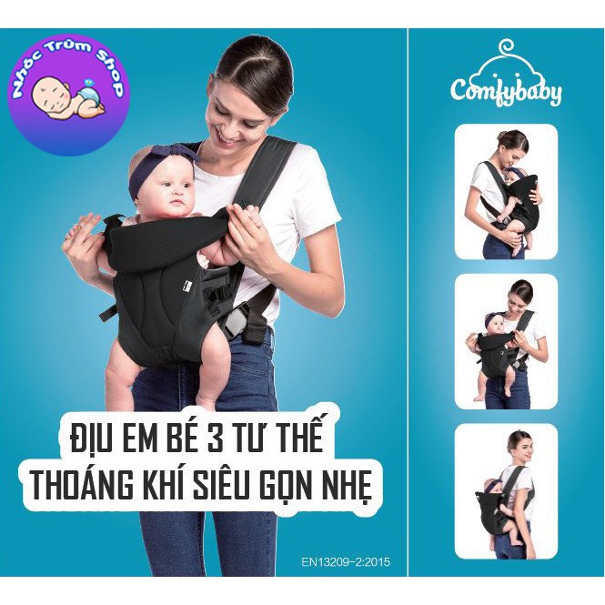 Địu 3 tư thế Comfy Baby gọn nhẹ siêu thoáng khí dành cho bé