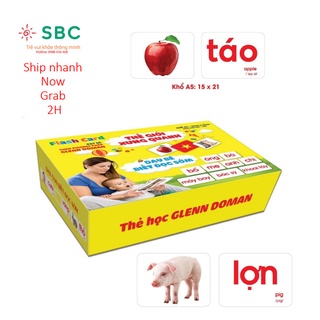 Thẻ học thông minh TGXQ và thẻ chấm học toán dot cards 21x21cm Ivory PP Glenn Doman các size A5 12x16 và 7x10 cm