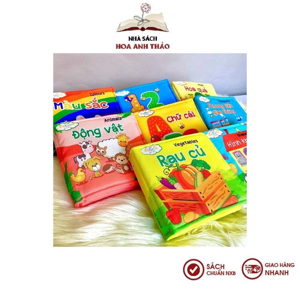 Sách vải Lalala baby, kích thích đa giác quan: My very first book, bộ 08 cuốn, kích thước 15x15cm 12 trang