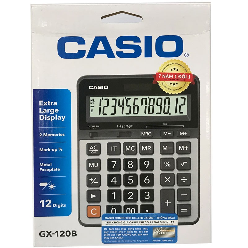 Máy tính Casio GX-120B-W-DC