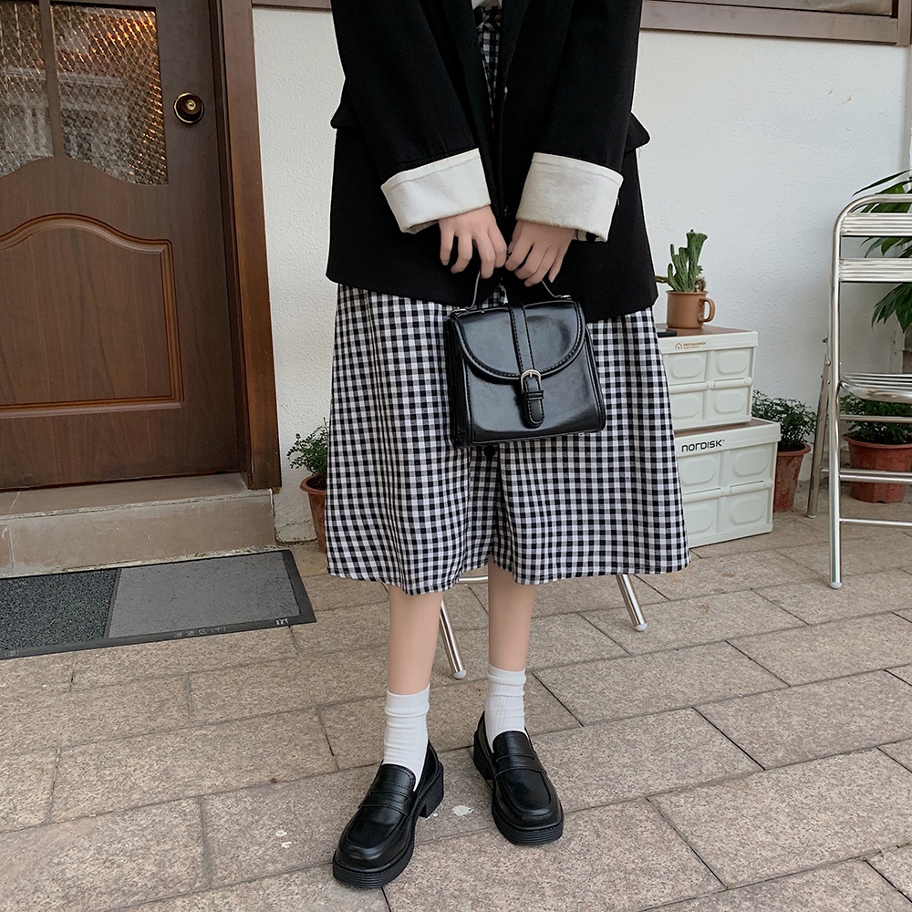 Giày Đốc Nữ Đế Xuồng PLO Chất Da Mềm Cao Cấp Giày Lolita Cổ Thấp Oxford Nữ Màu Đen Kem Hot Trend