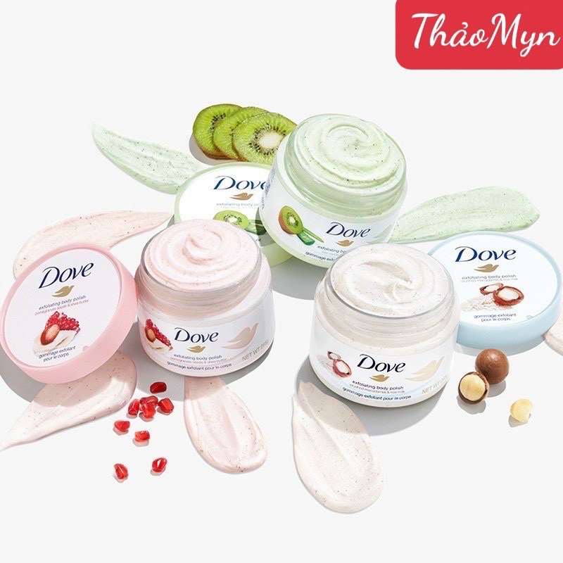 Tẩy Tế Bào Chết Body Dove Chăm Sóc Da Dưỡng Trắng Cấp Ẩm 225ml