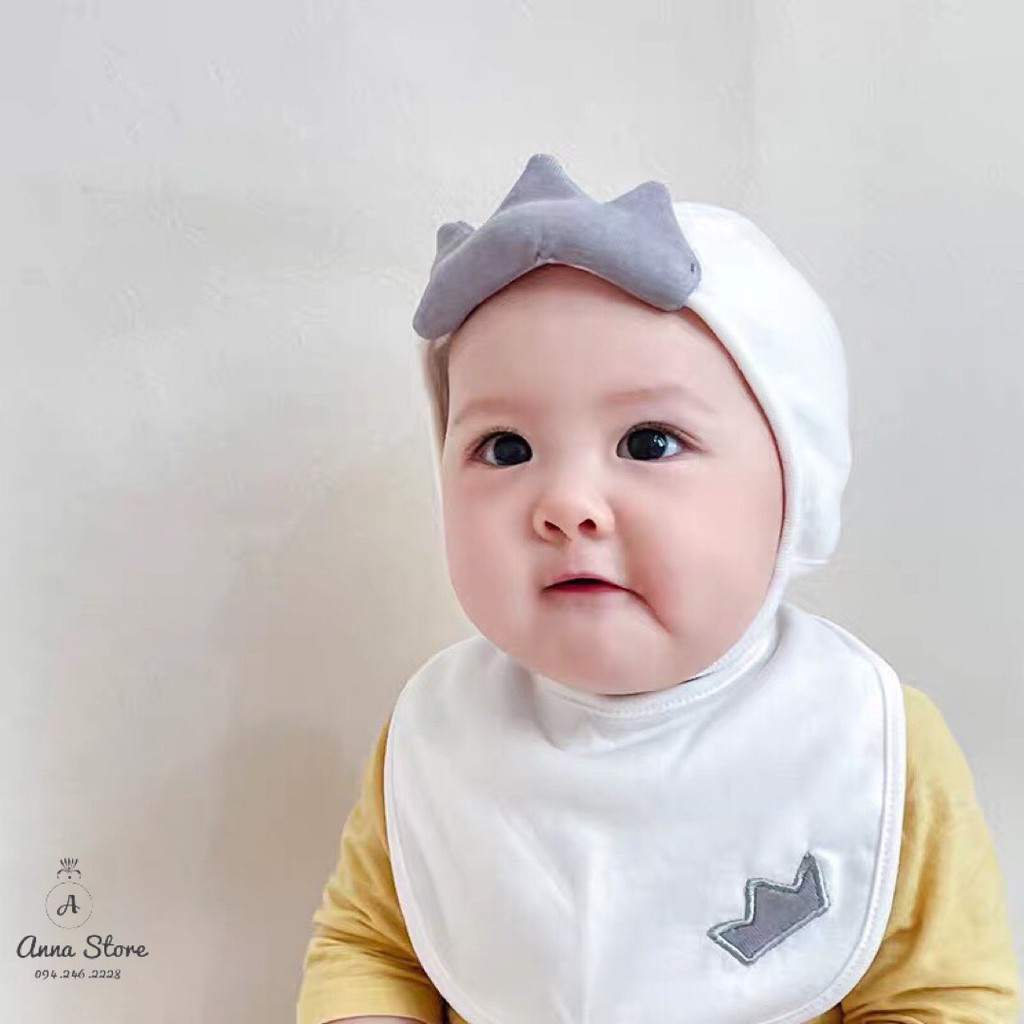 MUP 24 : Set mũ kèm yếm cho bé 4m-12m