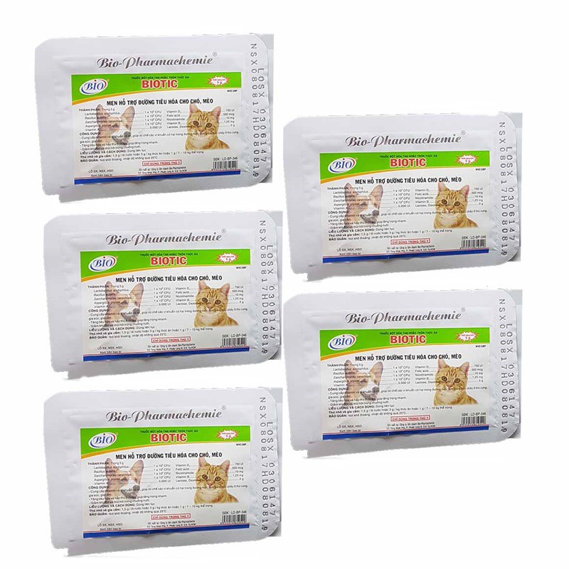 Men Tiêu Hóa Cho Chó Mèo BIOTIC 5g