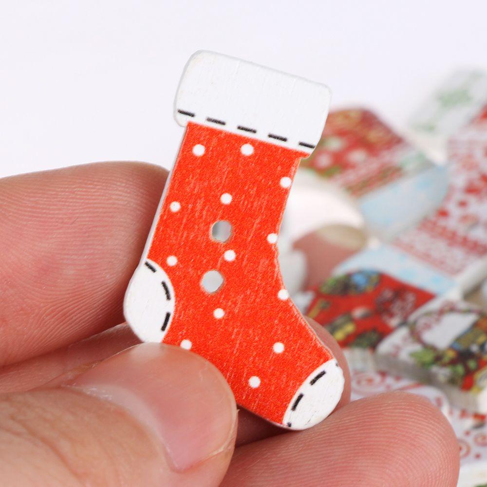 MELODG Bộ 50 Nút Gỗ Trang Trí Năm Mới