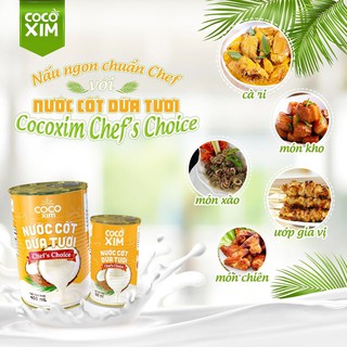 Nước cốt dừa Cocoxim Chefs Choice 400ml combo 3 lon