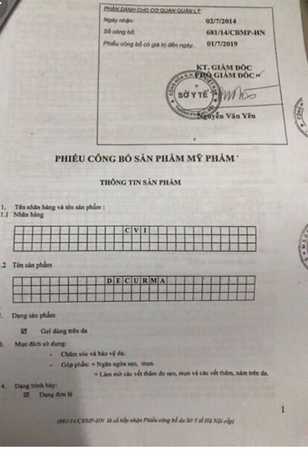 Decumar hết mụn viên hết thâm sẹo