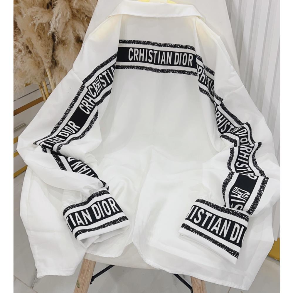 Áo Sơ Mi  Nữ Form Rộng Hàn Quốc Thom Viền Tay Dày Mịn Thoáng Mát Dafaif Tay Unisex Nam Nữ