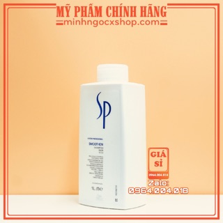 Bộ dầu gội xả siêu mượt SP Wella Smoothen - 1000ml, cho tóc thẳng