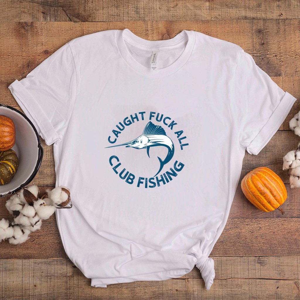 ÁO THUN AOMIVN Caught F All Fishing ClubTS0_04TAY LỠ CÁ TÍNH PHÔNG IN PHONG CÁCH HÀN QUỐC AOMI DU LỊCH