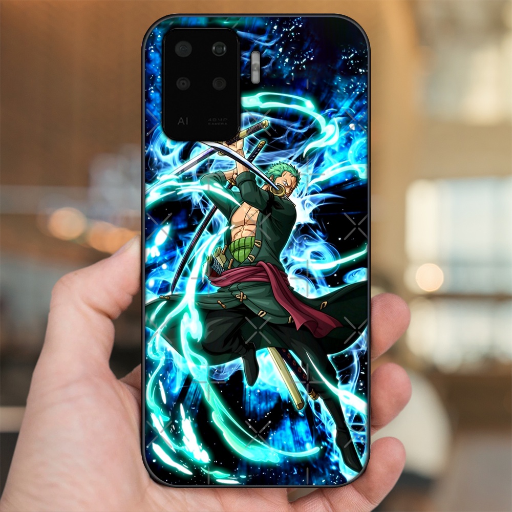 Ốp lưng Oppo A94 viền đen in hình Zoro One Piece