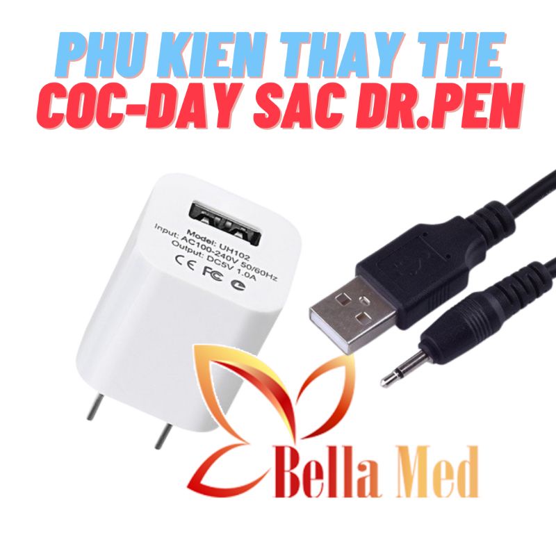 Cục sạc, nguồn và dây sạc cho máy drpen các loại máy mym máy lăn kim máy phi kim