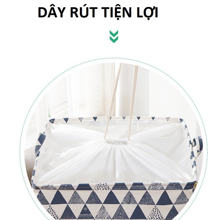 Túi đựng quần áo chăn màn bằng vải không thấm nước, giỏ đựng đồ đa năng size to 100 lít FAMAHA