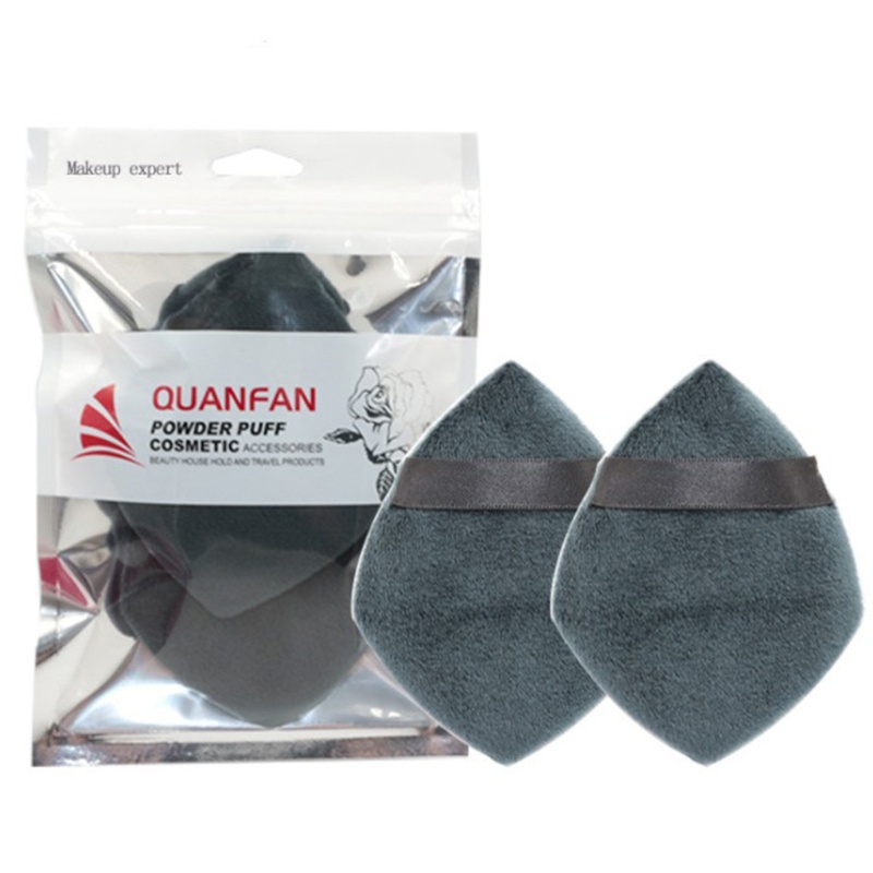 Youyo Set 2 Mút Trang Điểm Bằng Cotton Hình Thoi Cổ Điển Có Dây Đeo Dùng Cho Phấn Nền Ướt Và Khô