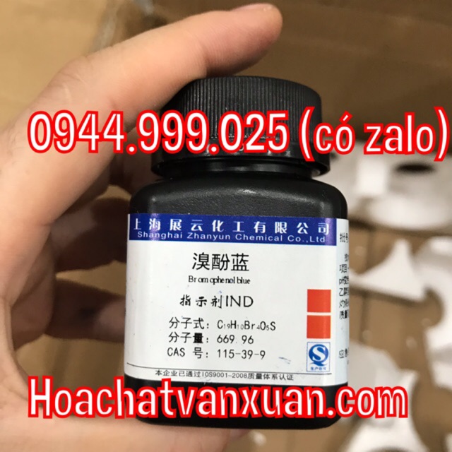 Xanh Bromophenol Blue chai 10g CAS 115-39-9 C19H9Br4NaO5S thuốc thử hữu cơ