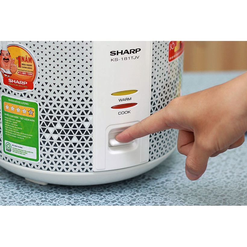Nồi cơm điện nắp gài 1.8L Sharp KS-181TJV | BigBuy360 - bigbuy360.vn